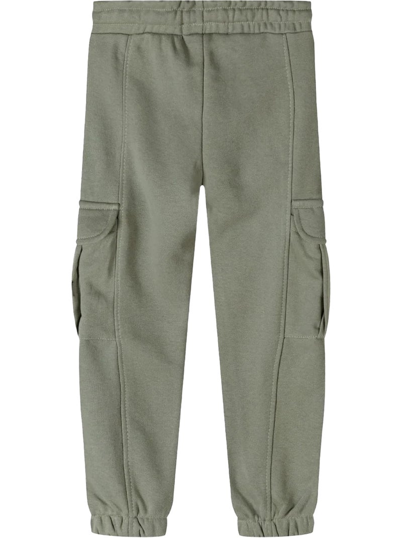 Pantalon de jogging à poches motif/style logo latéral - minoti Vert kaki - Kiabi