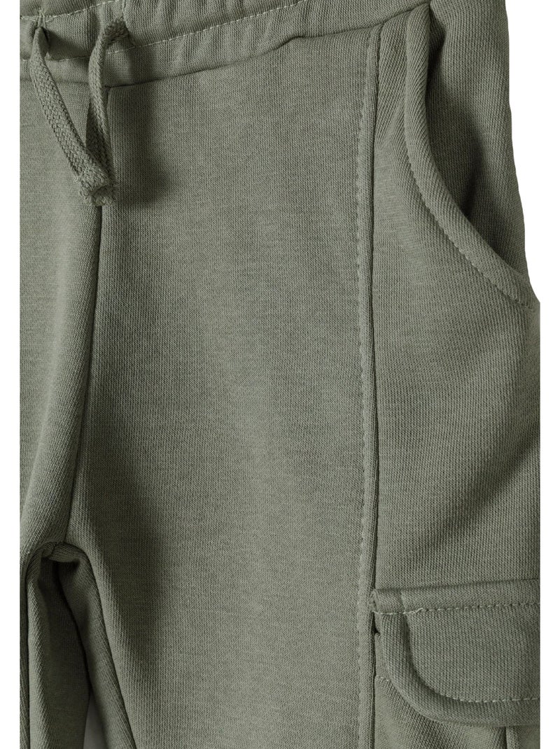 Pantalon de jogging à poches motif/style logo latéral - minoti Vert kaki - Kiabi