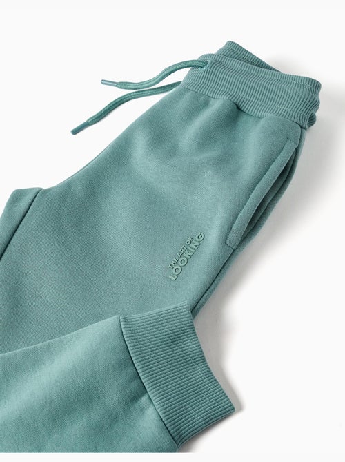 Pantalon de jogging ajusté en coton peigné avec imprimé - Kiabi