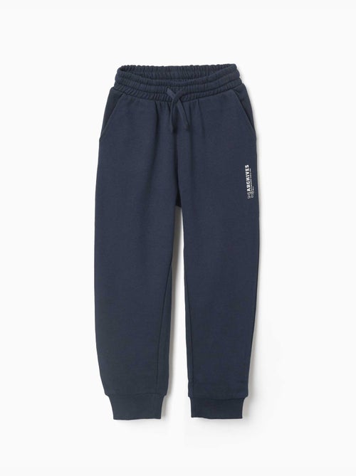 Pantalon de jogging ajusté en molleton avec poches et imprimé zy - Kiabi Pantalon de jogging ajusté en molleton avec poches et imprimé zy - Kiabi