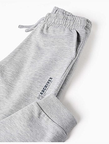 Pantalon de jogging ajusté en molleton avec poches et imprimé zy