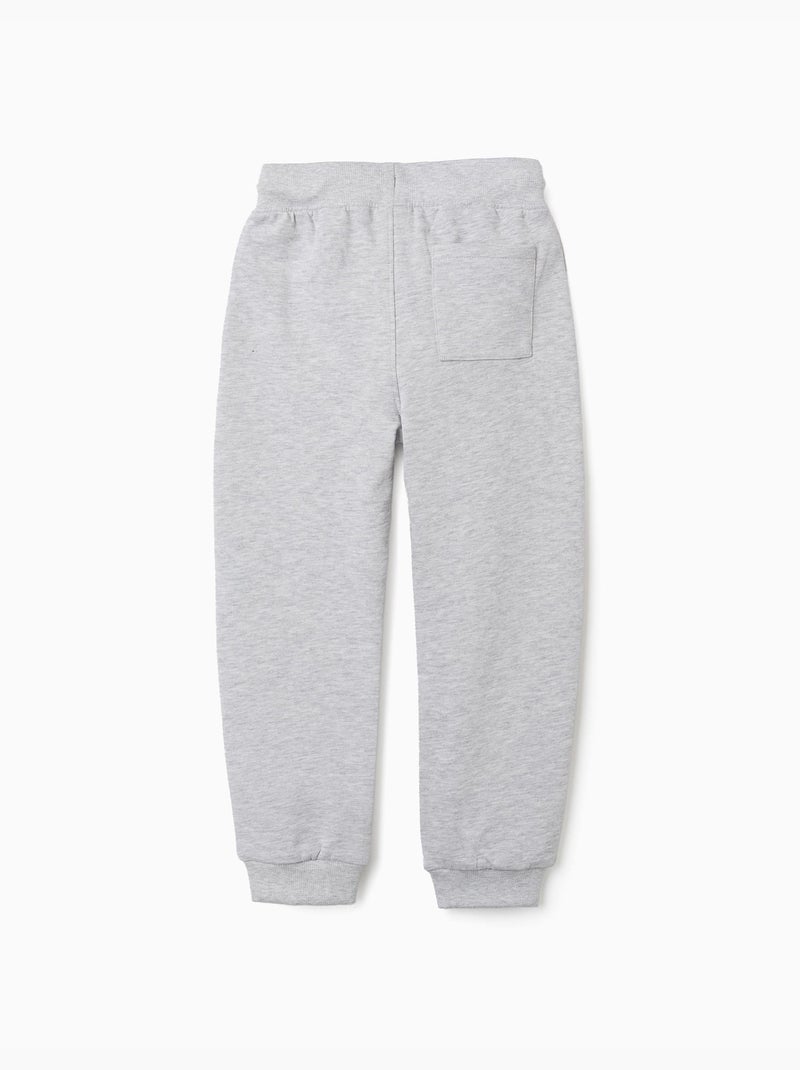 Pantalon de jogging avec cordon et imprimé Gris - Kiabi