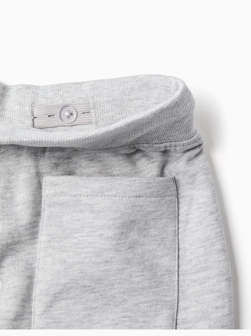 Pantalon de jogging avec cordon et imprimé Gris - Kiabi