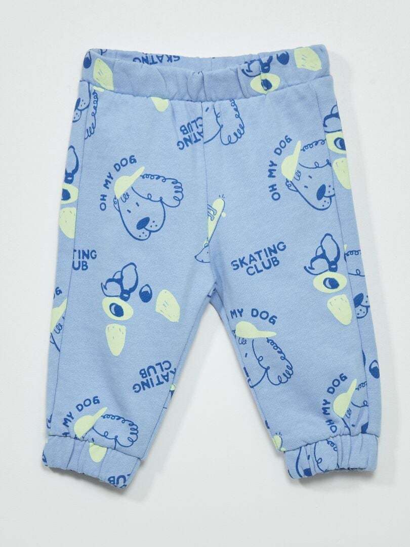 Pantalon de jogging avec imprimé Bleu - Kiabi