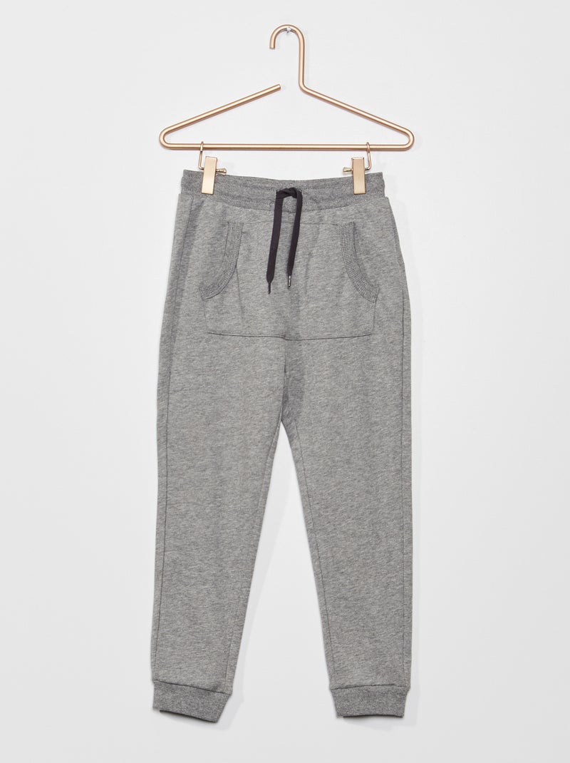 Pantalon de jogging avec poche kangourou Gris - Kiabi