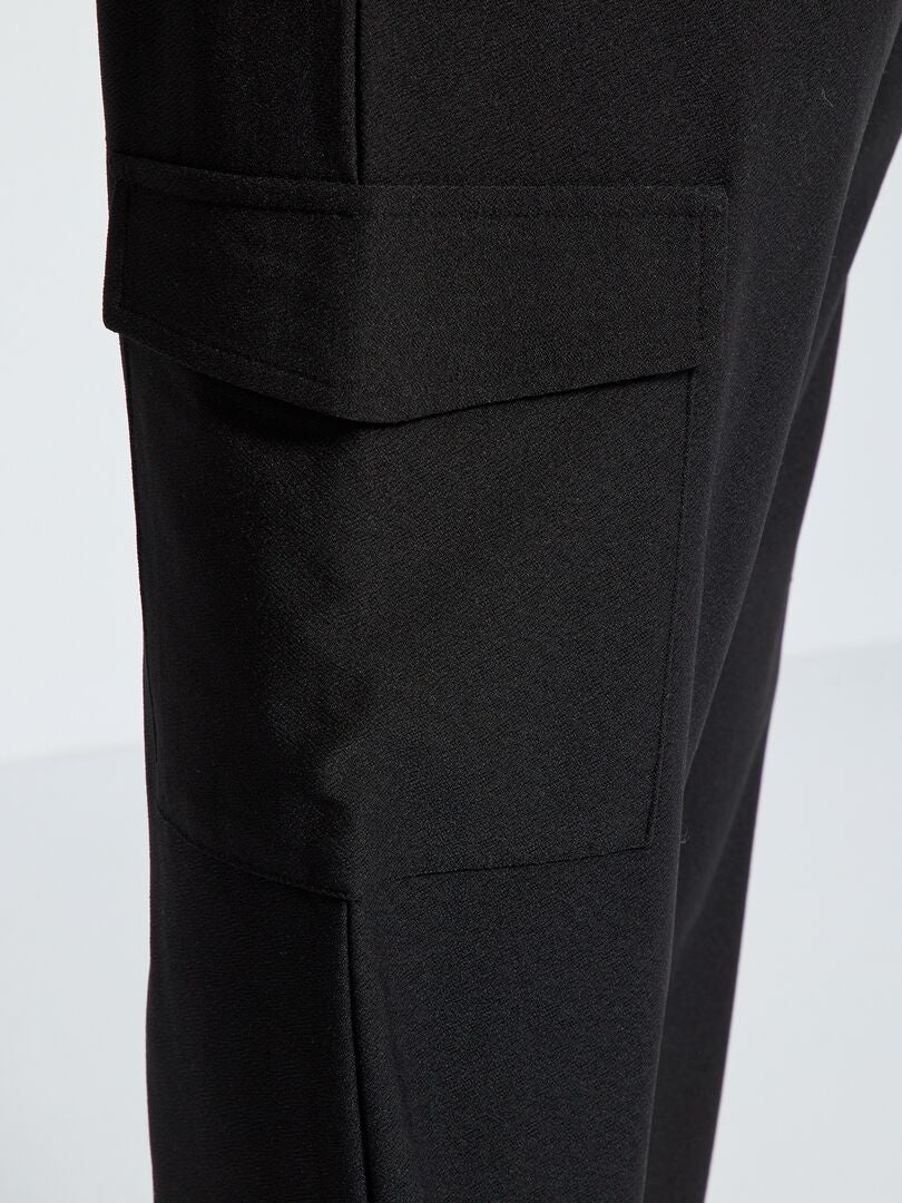 YOOJIA Pantalon Cargo Fille Printemps Été – Jogging Décontracté Avec Poches Et Taille Élastique Coton Confortable 3-14 Ans