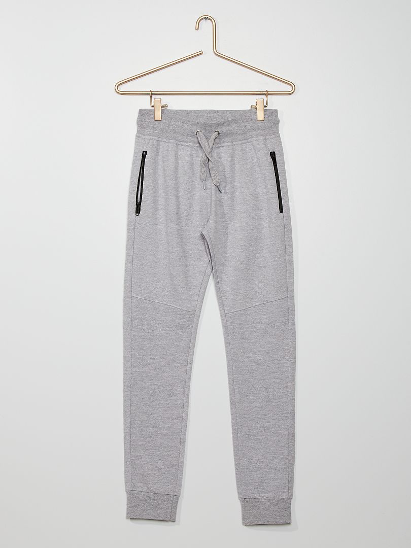 Pantalon de jogging avec poches gris - Kiabi