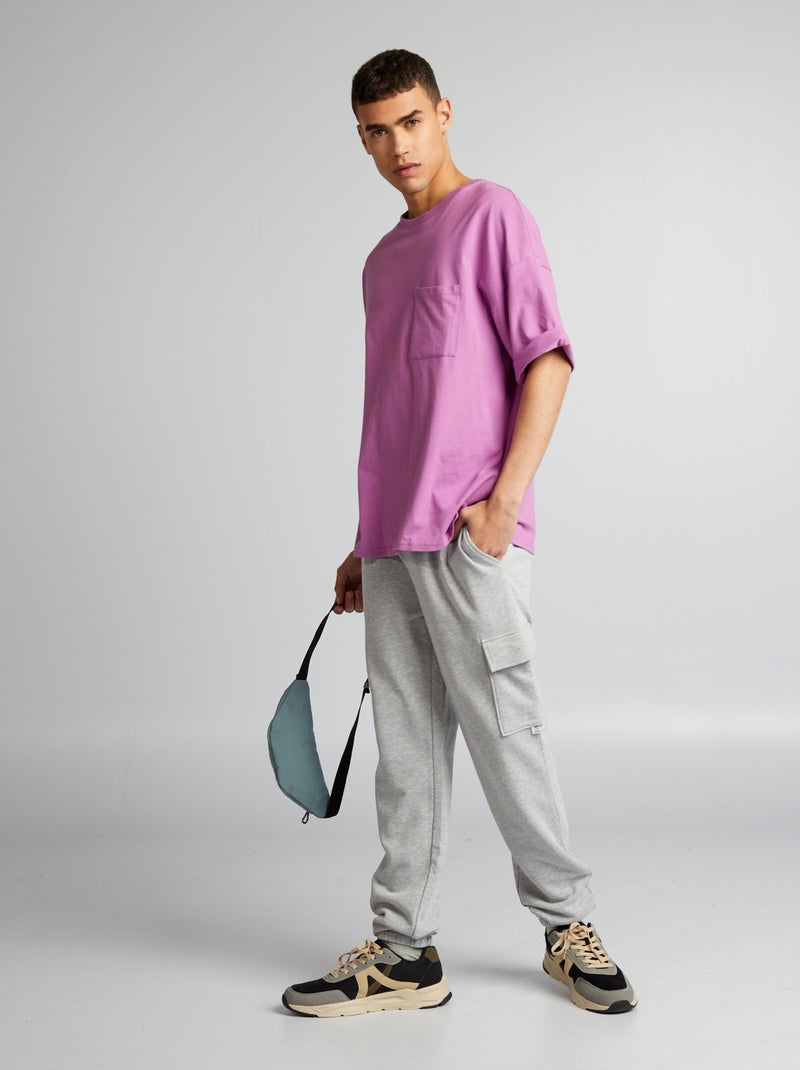Pantalon de jogging avec poches  multipoches Gris - Kiabi