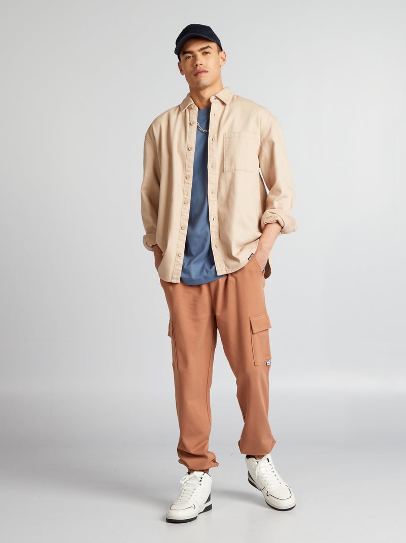 Pantalon de jogging avec poches  multipoches Marron - Kiabi