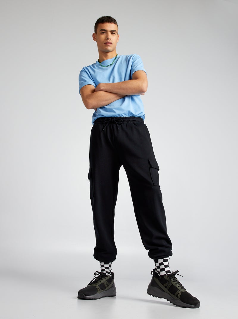 Pantalon de jogging avec poches  multipoches noir - Kiabi