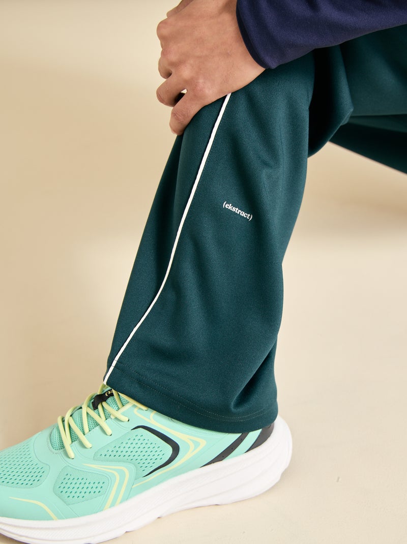 Pantalon de jogging avec poches zippées (ekstract) Vert - Kiabi