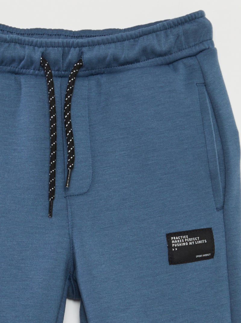 Pantalon de jogging avec taille élastiquée ajustable BLEU - Kiabi
