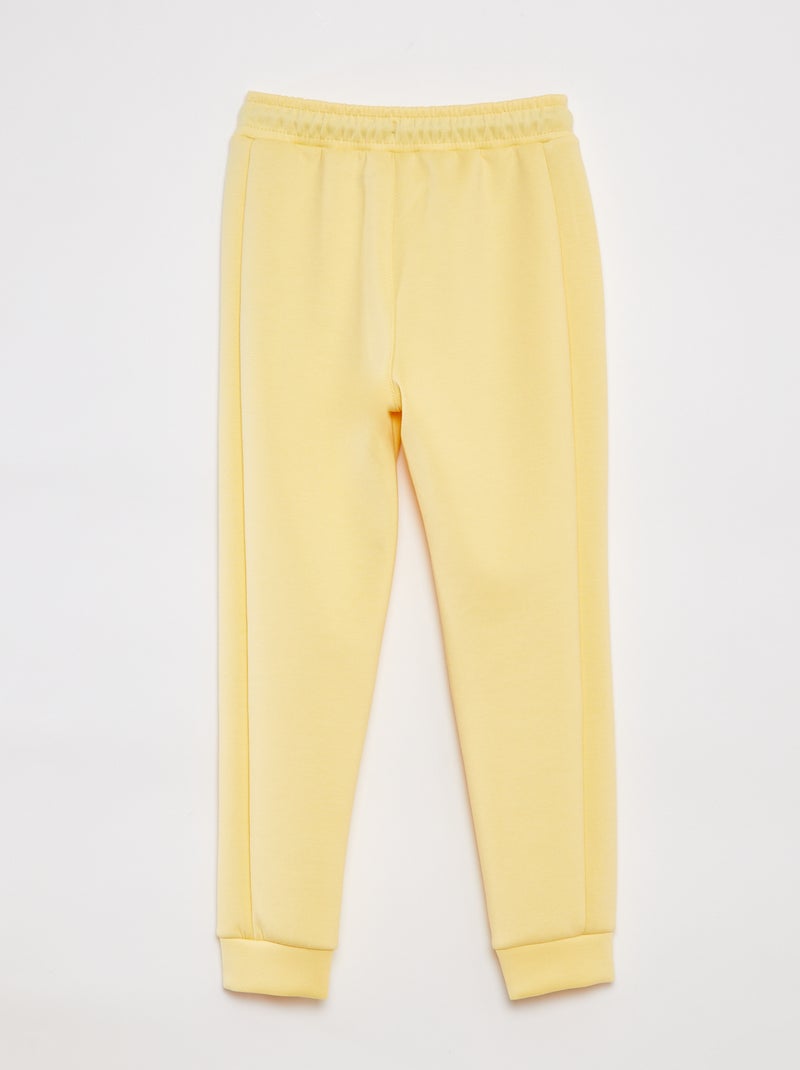 Pantalon de jogging avec taille élastiquée ajustable JAUNE - Kiabi