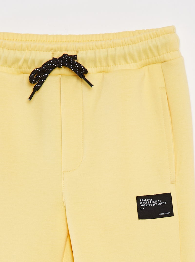Pantalon de jogging avec taille élastiquée ajustable JAUNE - Kiabi