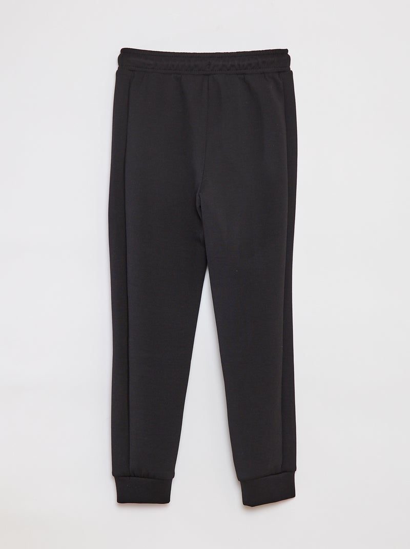 Pantalon de jogging avec taille élastiquée ajustable noir - Kiabi