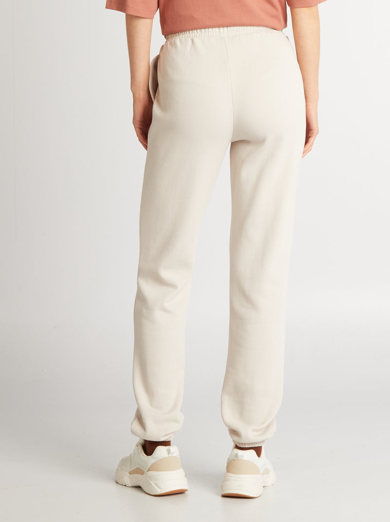 Pantalon de jogging basique en molleton Beige - Kiabi