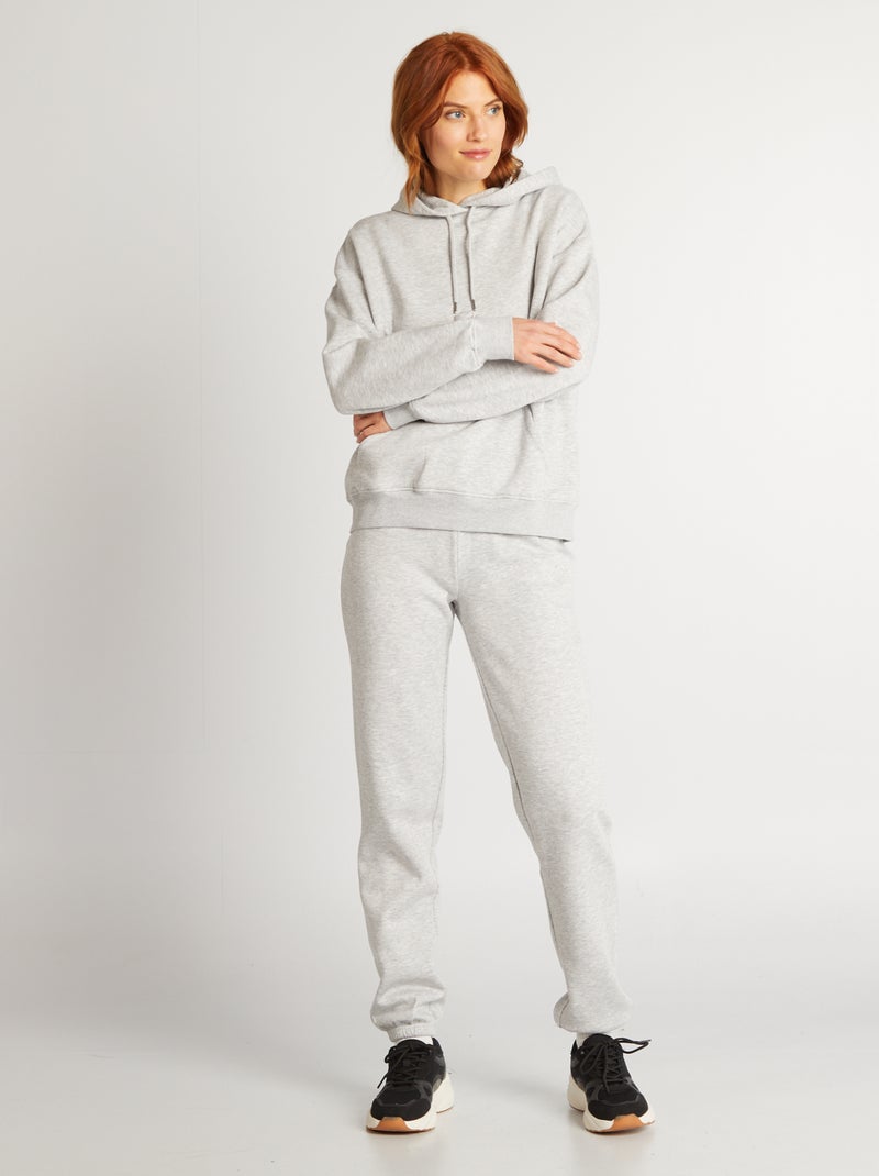 Pantalon de jogging basique en molleton Gris - Kiabi