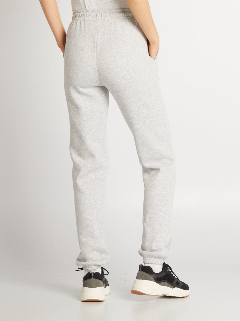 Pantalon de jogging basique en molleton Gris - Kiabi