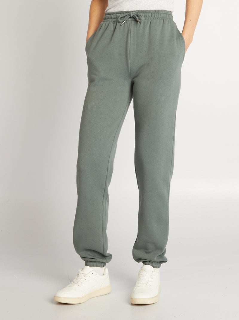 Pantalon de jogging basique en molleton VERT - Kiabi