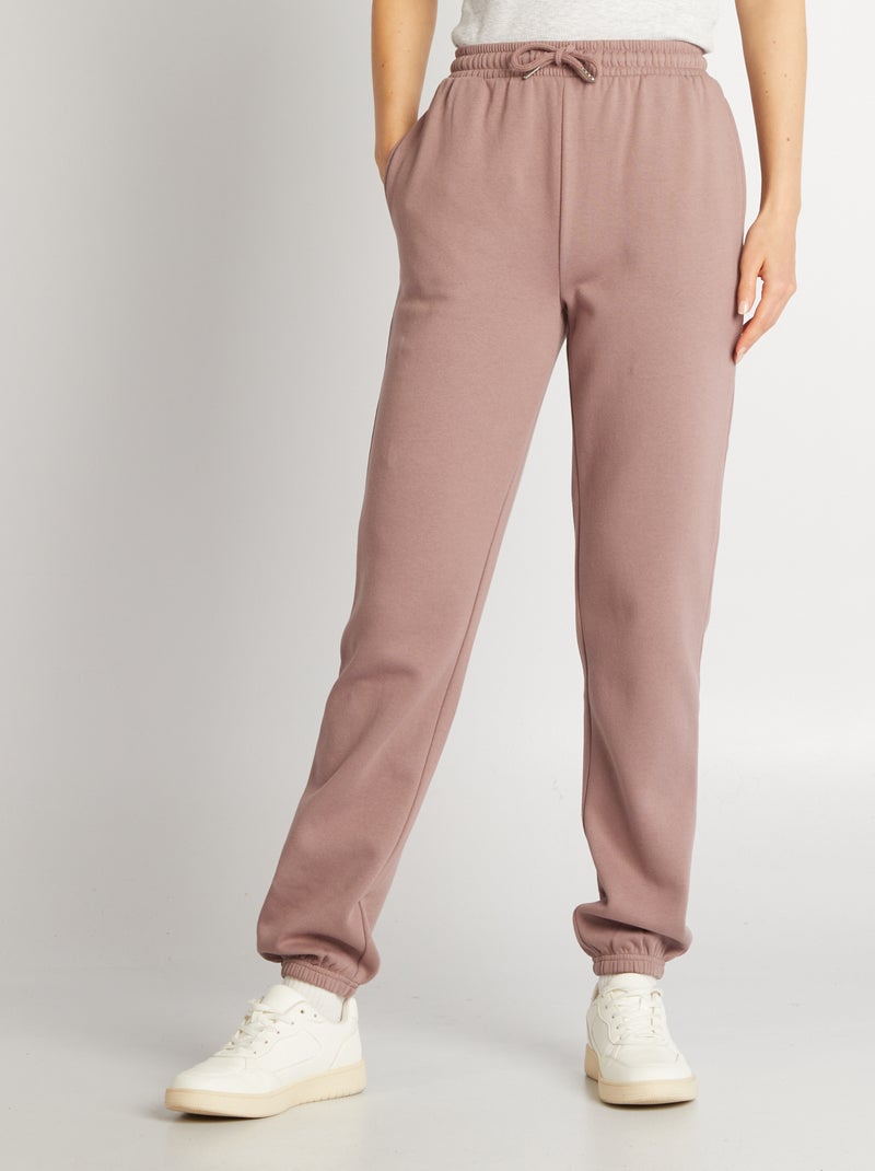 Pantalon de jogging basique en molleton VIOLET - Kiabi