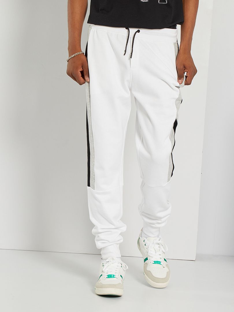 Pantalon de sport homme - Pantalon de jogging - blanc - Kiabi