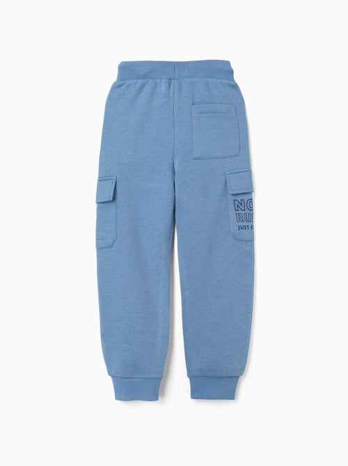 Pantalon de jogging cargo en coton peigné à imprimé No Rules - Kiabi
