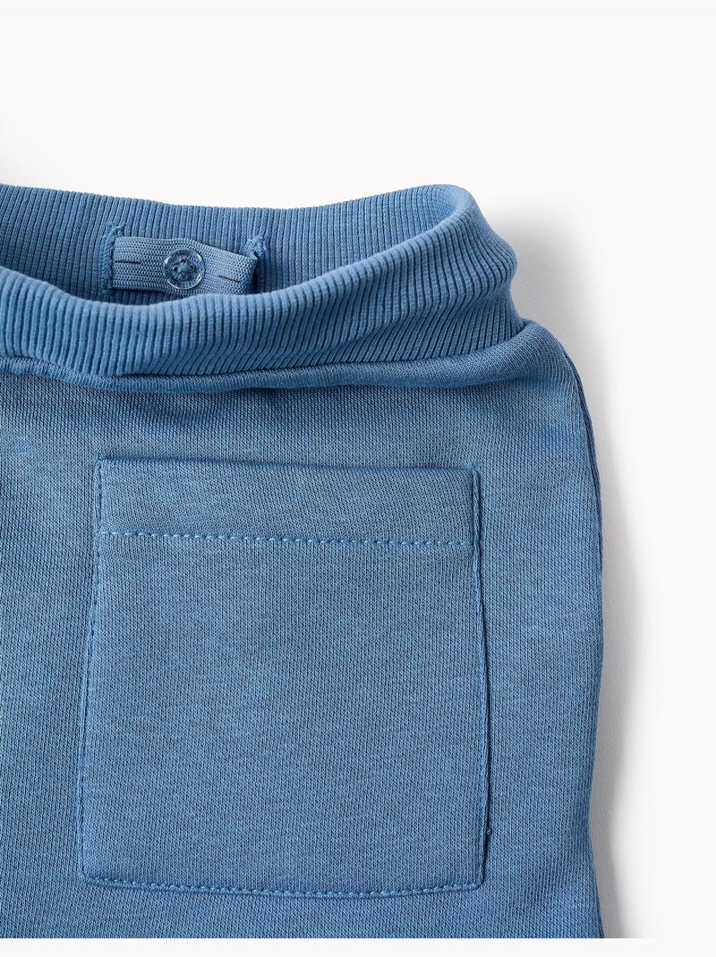 Pantalon de jogging cargo en coton peigné à imprimé No Rules Bleu Bleu - Kiabi
