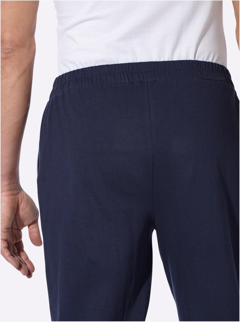 Pantalon de jogging ceinture élastique confortable - taille moyenne - moda vilona Bleu marine - Kiabi