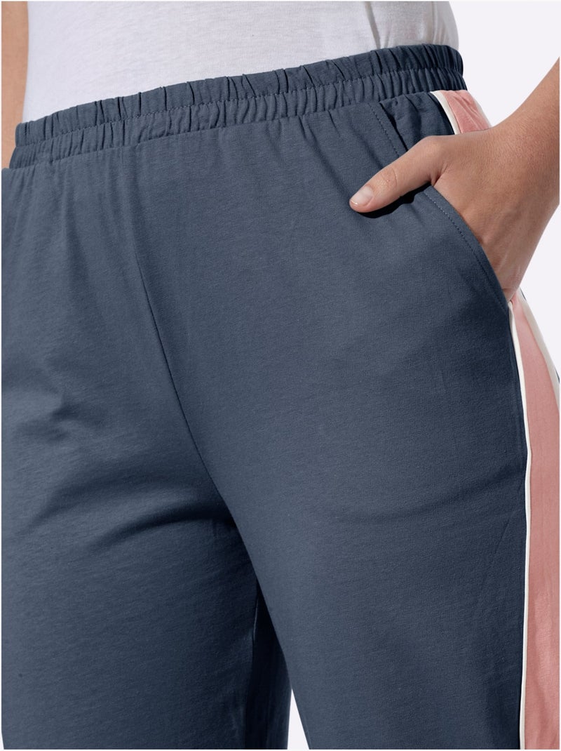 Pantalon de jogging ceinture élastique confortable - taille standard - moda vilona Bleu foncé - Kiabi