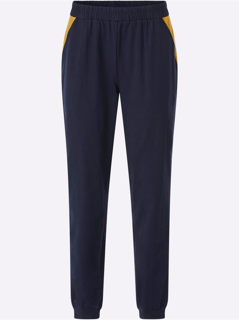 Pantalon de jogging ceinture élastique confortable - taille standard - moda vilona Bleu marine - Kiabi