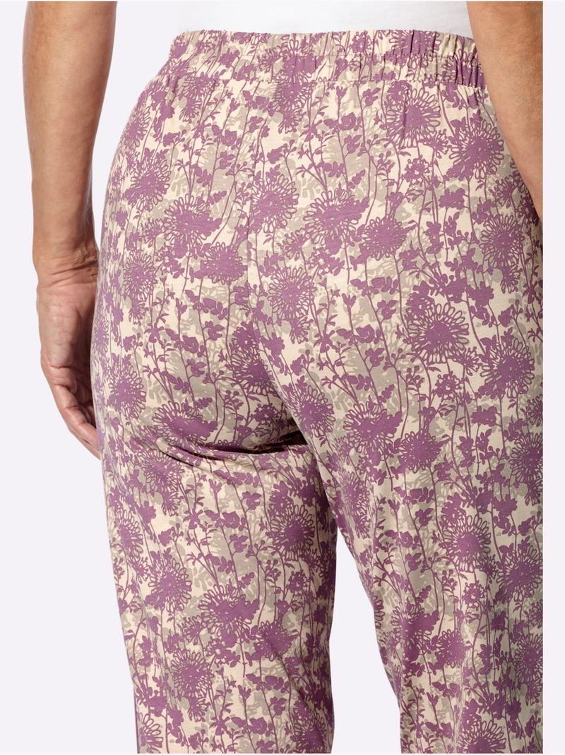 Pantalon de jogging ceinture élastique confortable - taille standard - moda vilona Jaune / Violet - Kiabi