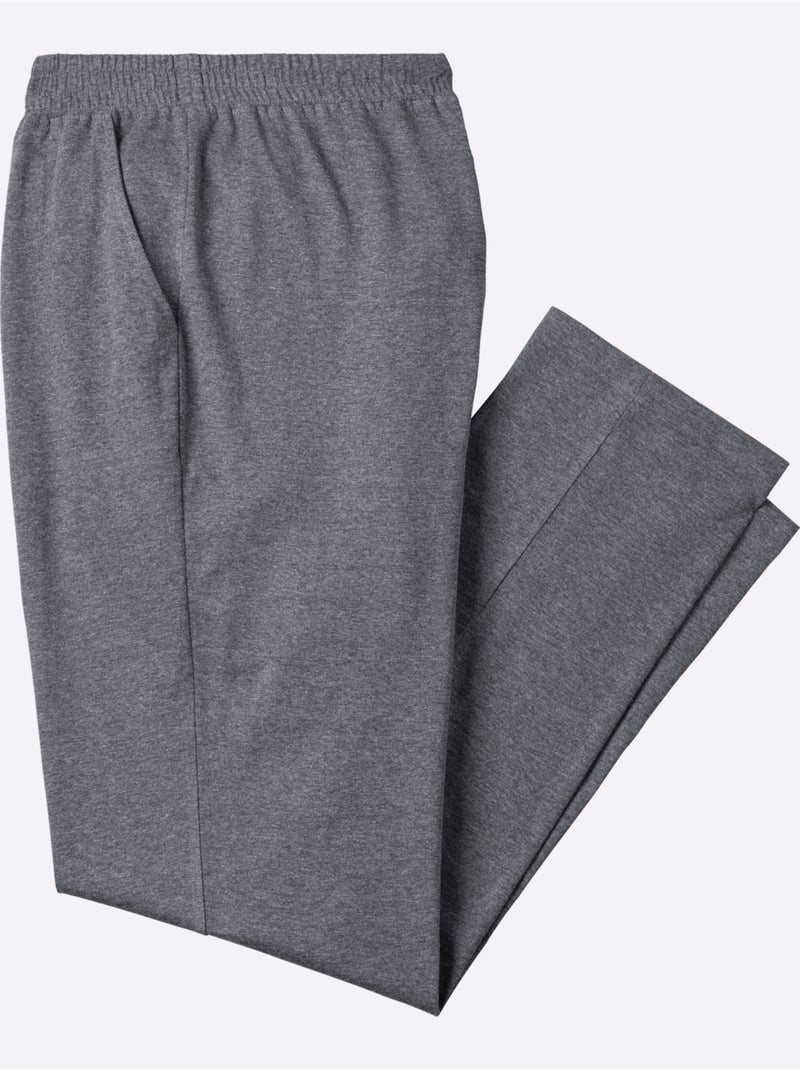 Pantalon de jogging ceinture élastique confortable - taille standard - moda vilona Noir Gris anthracite - Kiabi