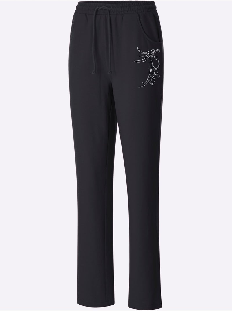 Pantalon de jogging ceinture élastique confortable - taille standard - moda vilona Noir - Kiabi