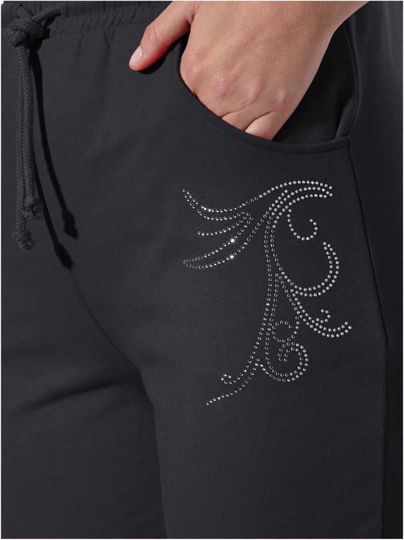 Pantalon de jogging ceinture élastique confortable - taille standard - moda vilona Noir - Kiabi