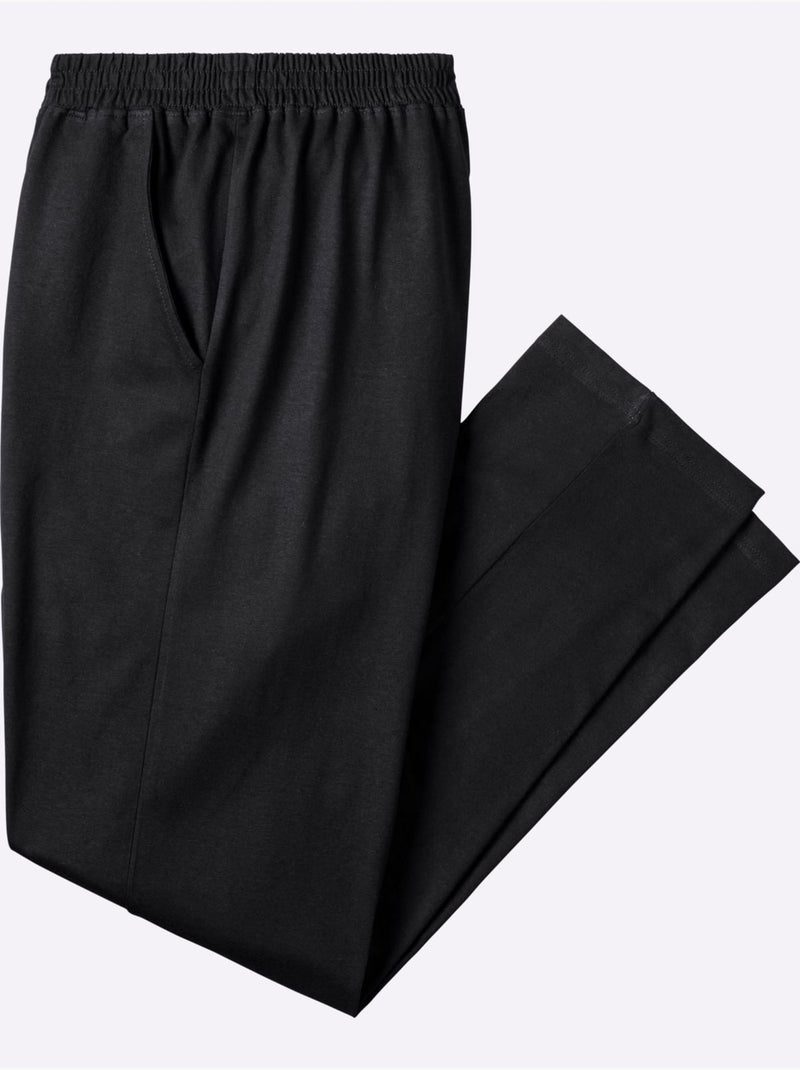 Pantalon de jogging ceinture élastique confortable - taille standard - moda vilona Noir - Kiabi