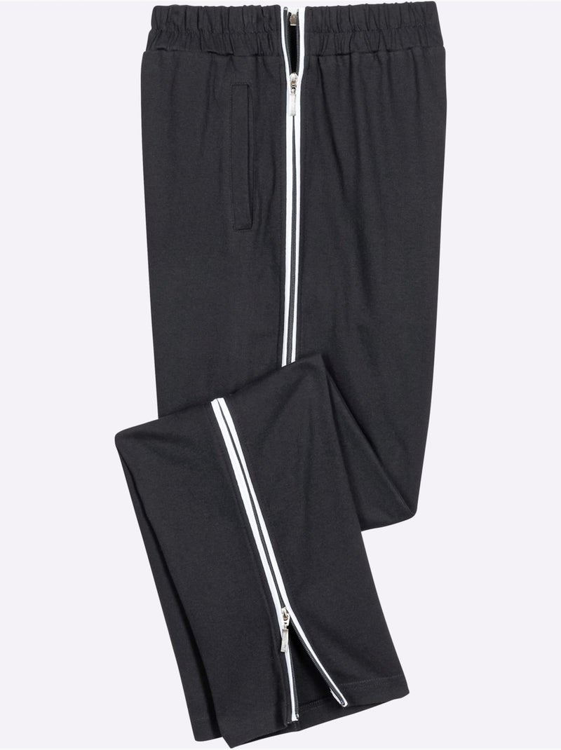 Pantalon de jogging ceinture élastique confortable - taille standard - moda vilona Noir - Kiabi