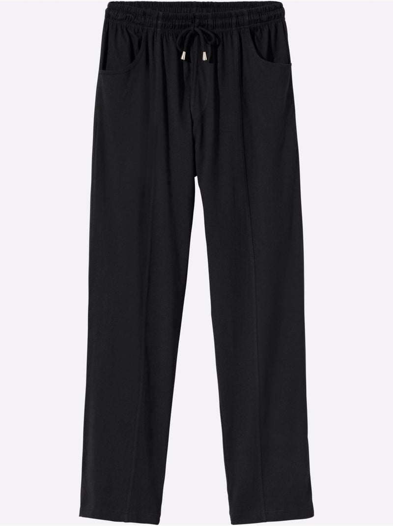 Pantalon de jogging ceinture élastique confortable - taille standard - moda vilona Noir - Kiabi