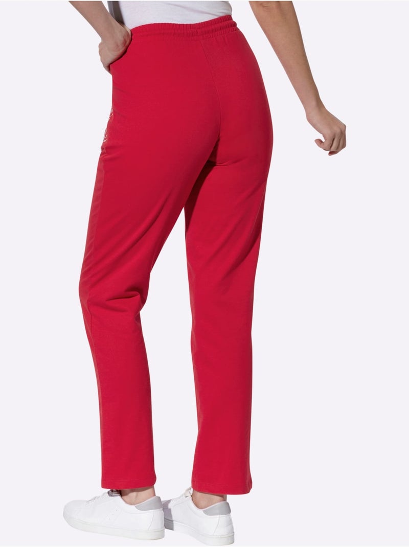 Pantalon de jogging ceinture élastique confortable - taille standard - moda vilona Rouge - Kiabi