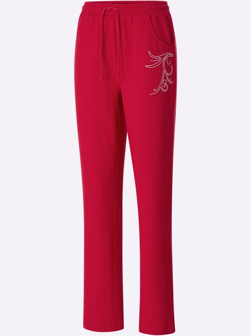 Pantalon de jogging ceinture élastique confortable - taille standard - moda vilona Rouge - Kiabi