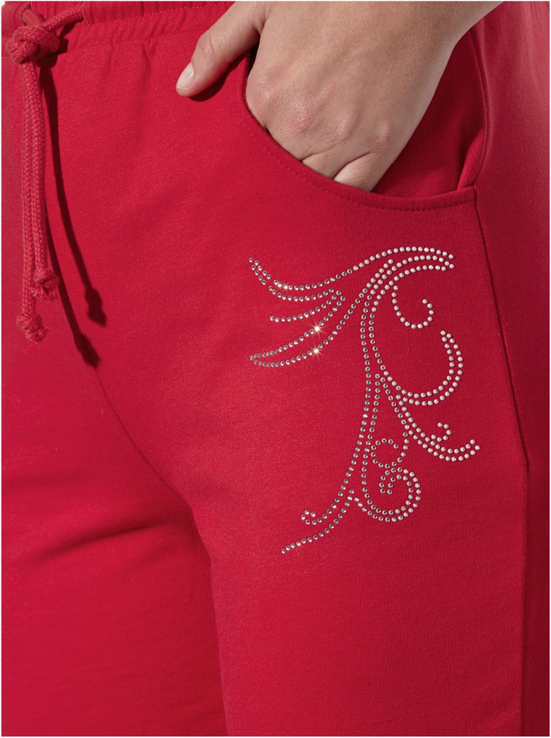 Pantalon de jogging ceinture élastique confortable - taille standard - moda vilona Rouge - Kiabi
