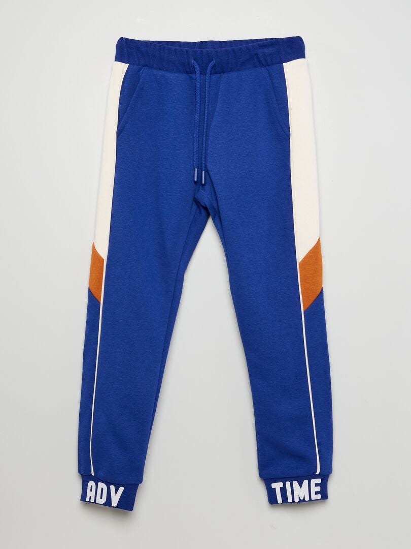 Pantalon de jogging color-block Bleu - Kiabi