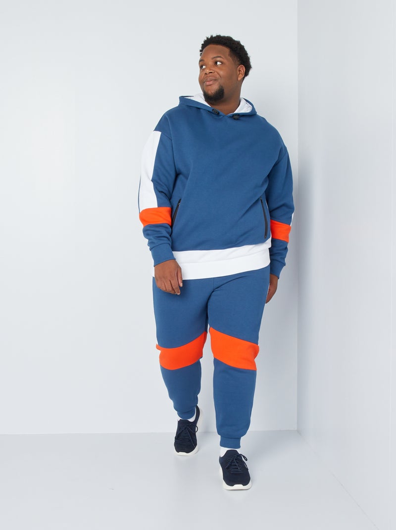 Pantalon de jogging color-block Bleu/blanc/rouge - Kiabi