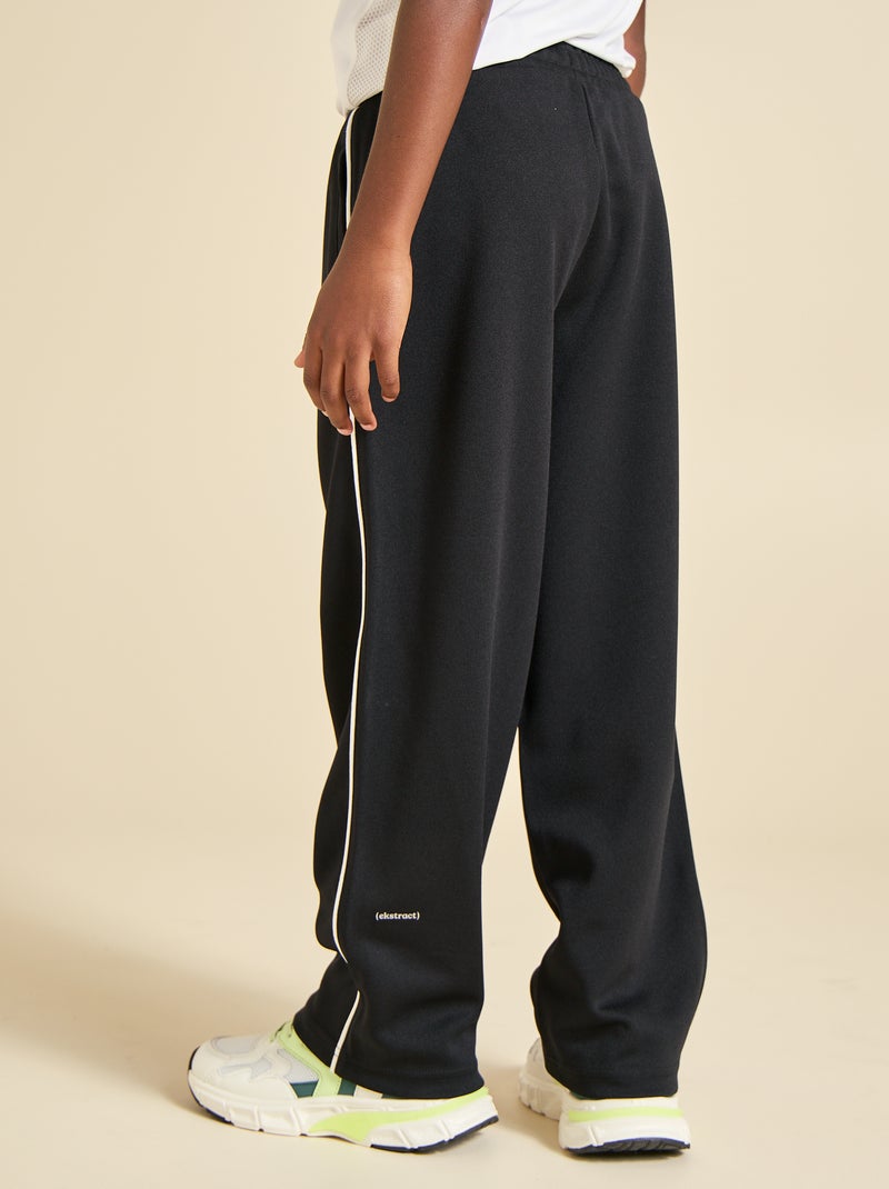 Pantalon de jogging coupe regular (ekstract) Noir - Kiabi