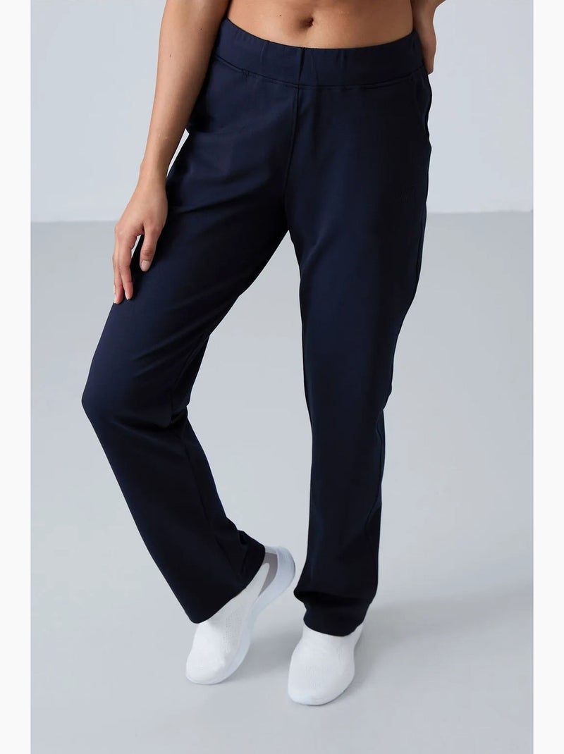 Pantalon de jogging droit à taille haute tommy Bleu marine - Kiabi
