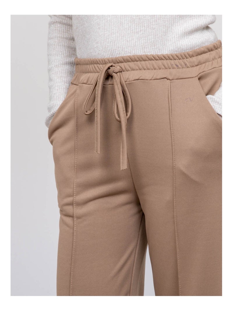 Pantalon de jogging droit ENAELLE Marron caramel - Kiabi