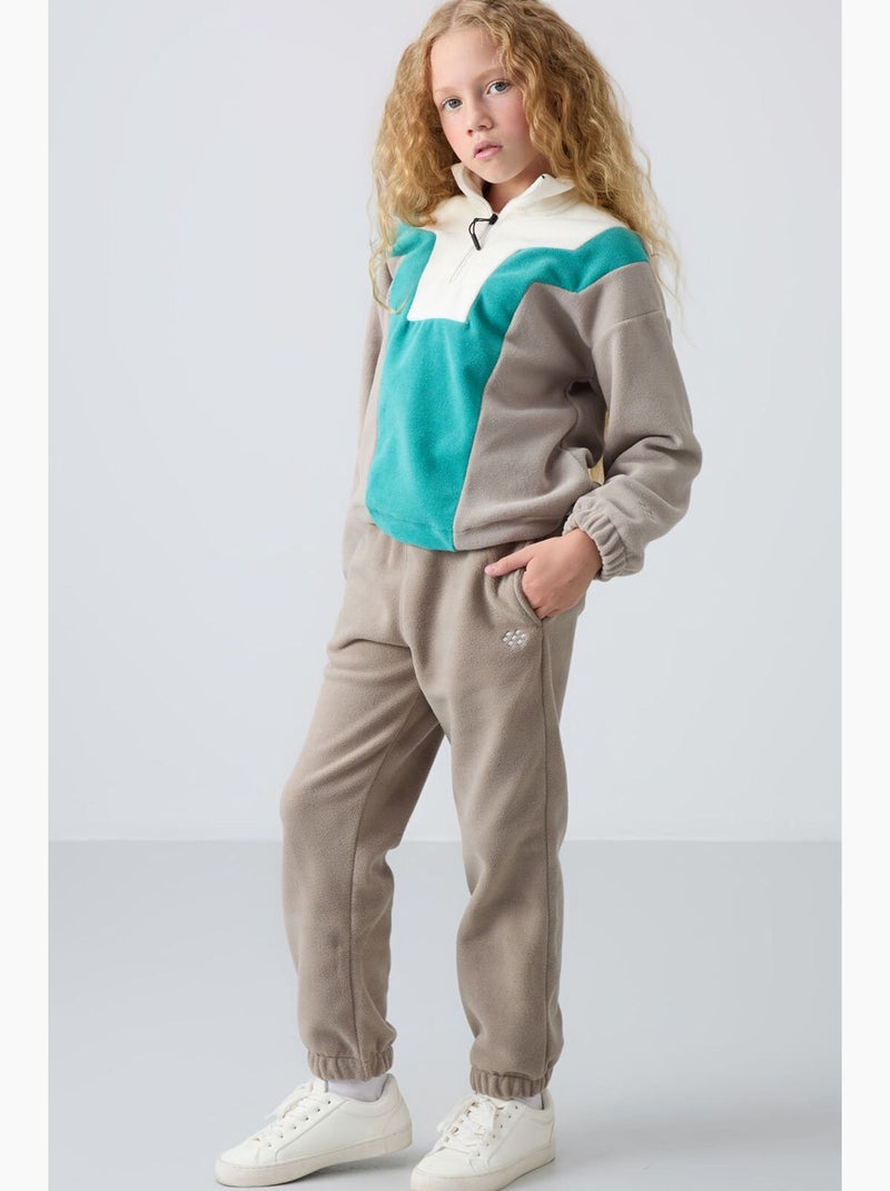 Pantalon de jogging droit tommy Beige/Vert - Kiabi