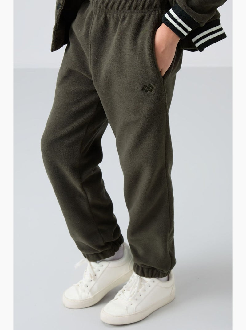 Pantalon de jogging droit tommy Beige/Vert - Kiabi