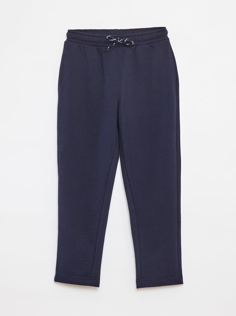 Pantalon de jogging  droit uni - Coupe + confortable Bleu - Kiabi