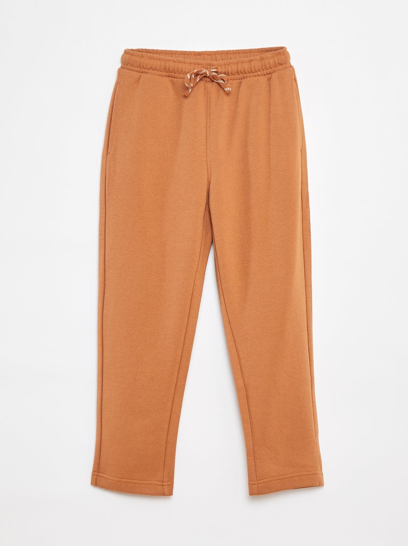 Pantalon de jogging  droit uni - Coupe + confortable Marron - Kiabi