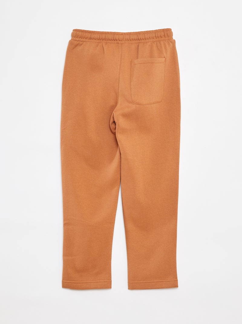Pantalon de jogging  droit uni - Coupe + confortable Marron - Kiabi